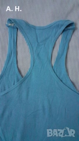 Син памучен потник, снимка 2 - Потници - 26601399