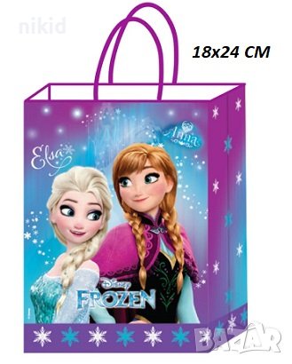 Елза  Анна от Замръзналото кралство Frozen картонена хартиена подаръчна чанта торба торбичка подарък, снимка 1 - Други - 43528772