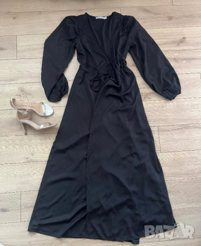 Дълга черна рокля, снимка 2 - Рокли - 51625592