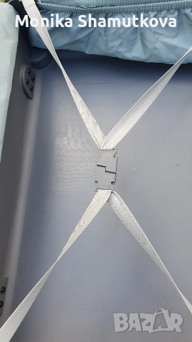 Голям куфар с колелца сив цвят, снимка 11 - Куфари - 52577305