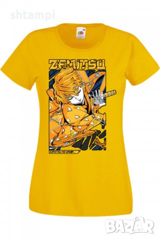 Дамска тениска Demon Slayer Zenitsu Agatsuma,Анимация,игра,Празник,Повод., снимка 9 - Тениски - 38058777