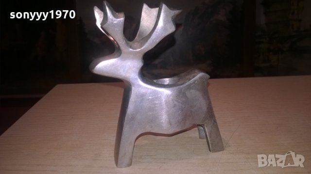 алуминиево еленче свещник-13х11х5см-внос швеция, снимка 3 - Колекции - 27651655