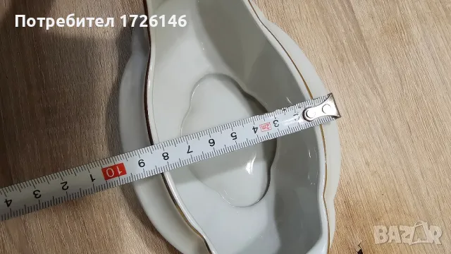 Порцеланова сосиера със златен кант на Изида, снимка 6 - Други - 48891615