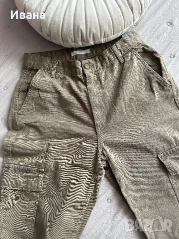 Stradivarius cargo/карго панталон в цвят каки/khaki, снимка 5 - Панталони - 53173615
