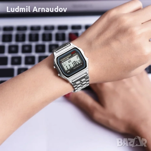 Цифров часовник F-91w - сив, снимка 4 - Мъжки - 52114319