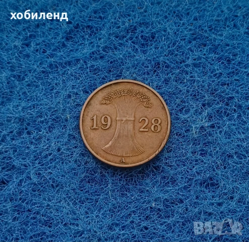 1 пфенинг Германия 1928/А редки, снимка 2 - Нумизматика и бонистика - 51230429