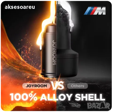 Супер бързо PD зарядно за зареждане на телефон в запалката на кола изцяло метално Dual USB с голяма , снимка 13 - Аксесоари и консумативи - 47375202