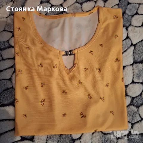 Нова жълта блузка, снимка 4 - Тениски - 47963578