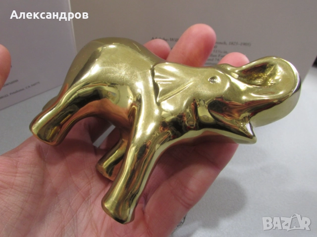 Бронзов Слон и бронзово куче, снимка 6 - Други ценни предмети - 52848651