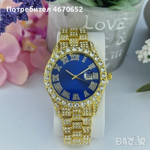 Royal Gold Watch – Sapphire 💙 | дамски часовник с кристали