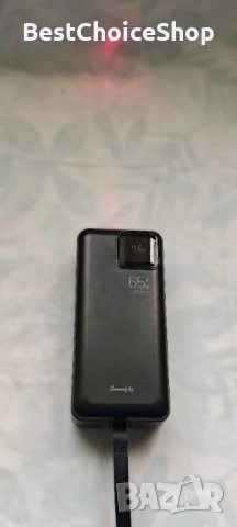 Мощен Power Bank, Външна батерия Genmifly 27000mAh 65W PD с бърз вход/изход, вграден USB-C, снимка 4 - Външни батерии - 53585464