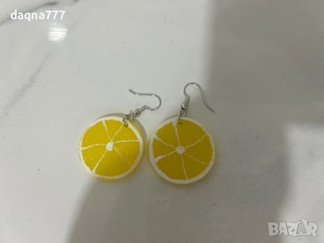 Дамски сладки нови обеци Лимони, снимка 16 - Обеци - 50968714