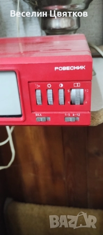 Портативевн телевизор антика + Адаптер (Ровесник), снимка 4 - Телевизори - 52264095