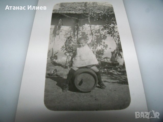 Стара пощенска картичка дете върху бъчва 1928г., снимка 3 - Филателия - 43254602