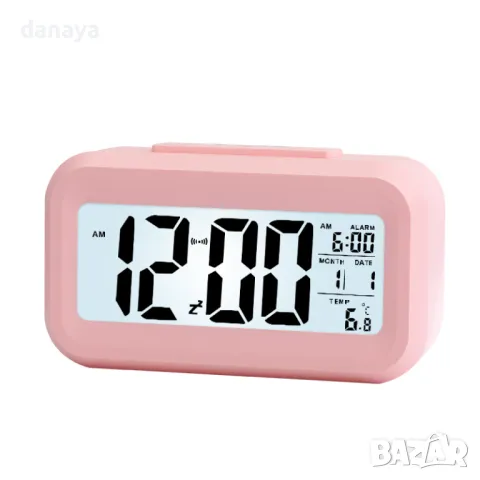 5586 Led Настолен цифров часовник с големи цифри будилник с термометър и дата, снимка 3 - Друга електроника - 48625094