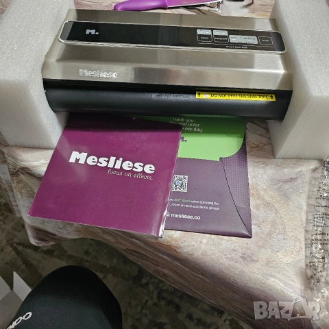 Вакуумна машина Mesliese, мощна 90Kpa , 120w / Уред за вакуумиране на мокри и сухи храни, снимка 5 - Други стоки за дома - 53206622