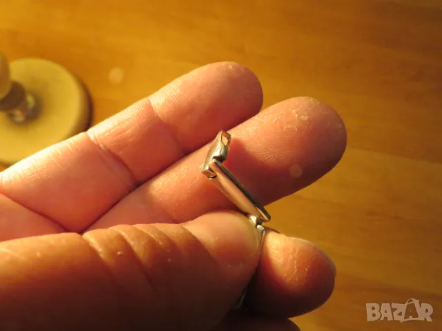 Солиден плътен сребърен синджир ланец дълж.40 см. - сравнително къс за слаби натури сребро, снимка 3 - Колиета, медальони, синджири - 50026537