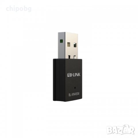 Безжичен мрежов адаптер LB-LINK BL-WN450M, USB, 300Mbps, Черен, снимка 1 - Кабели и адаптери - 37452729