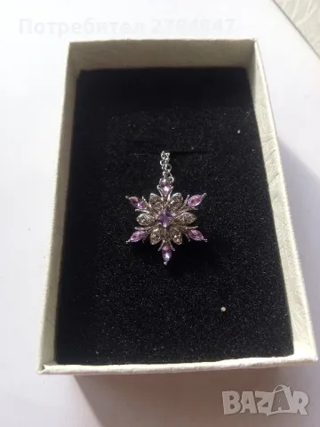 Колие с кристали , снимка 2 - Колиета, медальони, синджири - 49045043