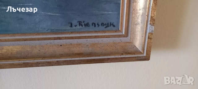 Маслена картина сцена от канал в Амстердам, снимка 4 - Картини - 52380424