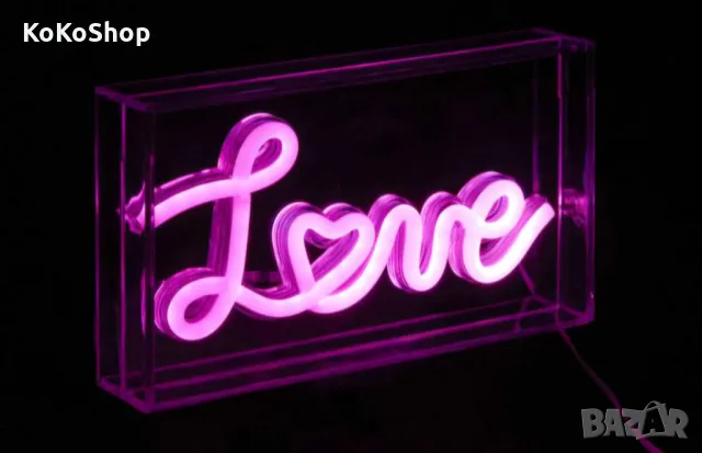 Лампа с надпис с "Love"/LED лампа/декоративна лампа/