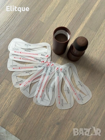 Комплект за оформяне и оцветяване на вежди (шаблони + пигмент)