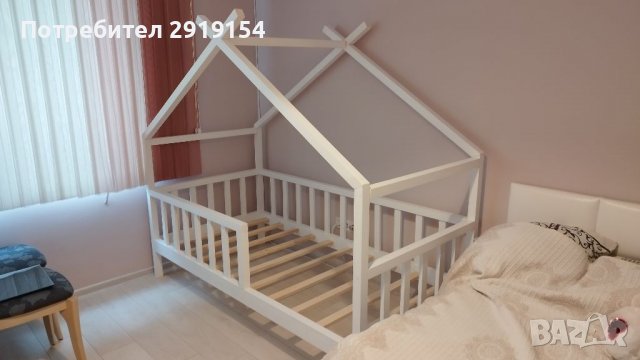 Детско легло тип къщичка, снимка 1 - Мебели за детската стая - 39313086