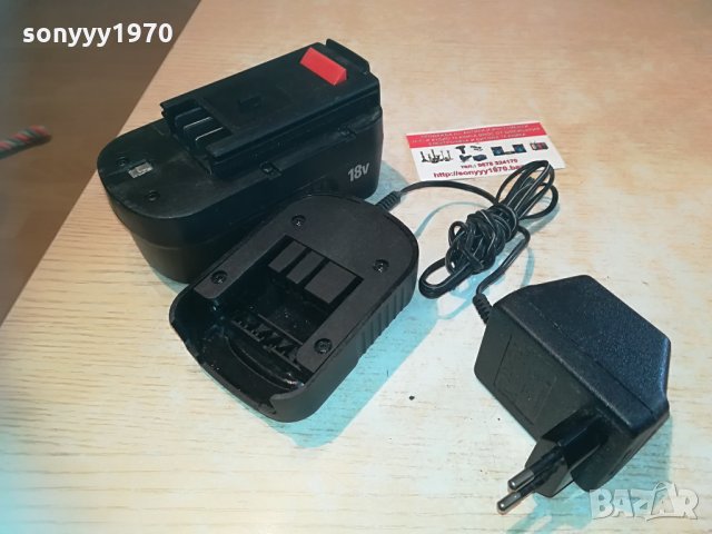 black & decker battery 18v+charger 0805211835, снимка 2 - Винтоверти - 32803840