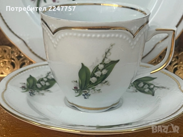 Троен сет порцелан Момина сълза, снимка 2 - Антикварни и старинни предмети - 52930751