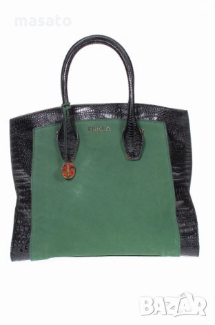 Furla - черно-зелена чанта