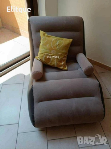 Удобен надуваем S-образен шезлонг с подлакътници, снимка 3 - Надуваеми играчки - 53459632