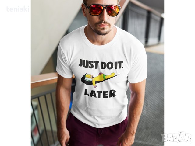 Тениска NIKE Just Do It Later принт Модели и размери, снимка 4 - Тениски - 28086682