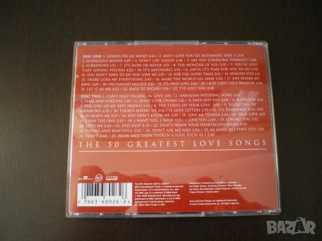 Elvis Presley ‎– The 50 Greatest Love Songs 2001 Двоен диск, снимка 6 - CD дискове - 42991431