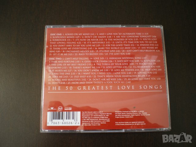 Elvis Presley ‎– The 50 Greatest Love Songs 2001 2×CD, Двоен диск, снимка 6 - CD дискове - 42991431