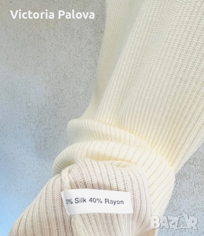 Модерен копринен топ ANGELA MOLINO Италия, снимка 8 - Корсети, бюстиета, топове - 51714580