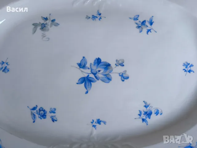 Овална чиния Meissen, снимка 3 - Чинии - 49579833