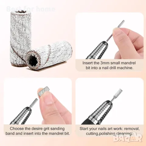 Пила за нокти акумулаторна комплект с аксесоари DMJ140, снимка 8 - Педикюр и маникюр - 47447842