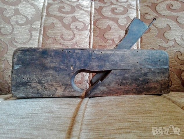 Старо дърводелско ренде с нож, снимка 2 - Антикварни и старинни предмети - 43708728