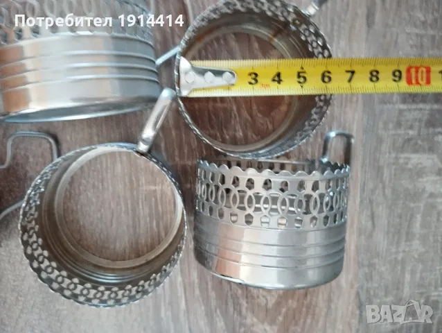 Метални поставки за стъклени чаши, снимка 13 - Чаши - 49756114