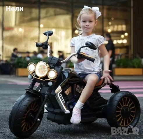 Акумулаторен MOTOR ТУРБО 12V батерия,MP3 плейър, с меки гуми с Кожена седалка, снимка 4 - Детски велосипеди, триколки и коли - 43684087