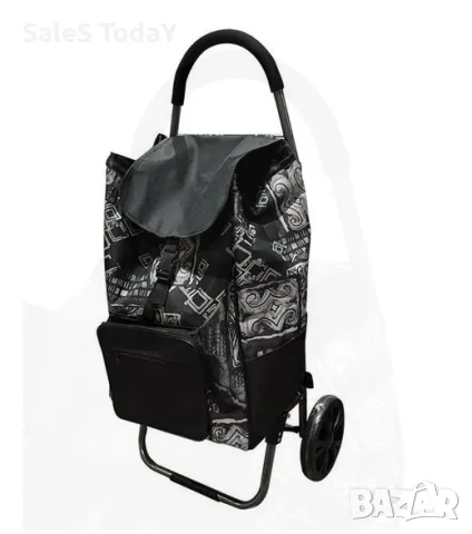 Пазарска количка, Сгъваема количка, Сиво32x27x84см