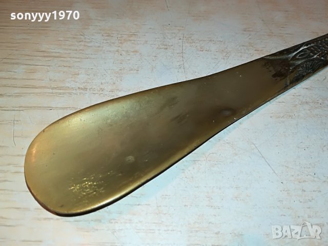 обувалка-лъв мед/месинг 37х5см 0407211153, снимка 3 - Антикварни и старинни предмети - 33415943