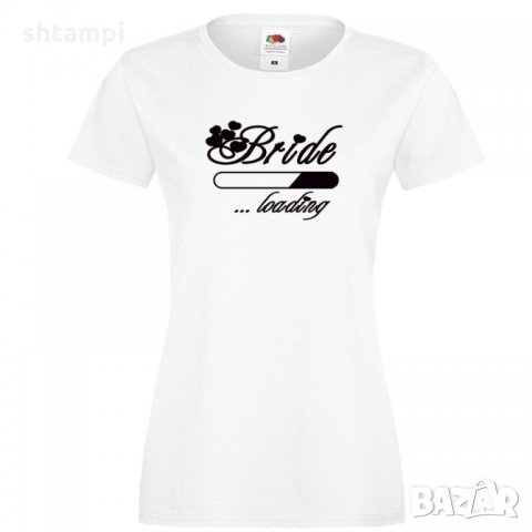 Дамска тениска за моминско парти БУЛКА Bride LOADING 04, снимка 1 - Тениски - 33018608
