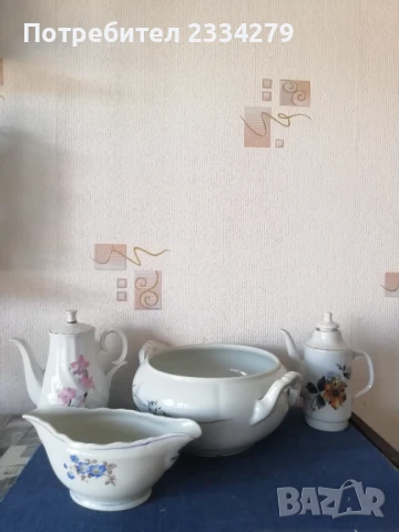Стар български порцелан от различни сервизи. Допълни сервиза, цена за всичко