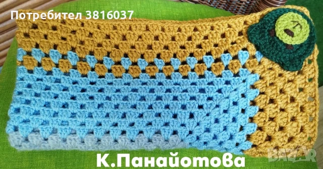 Бебешко плетено одеялце , снимка 3 - Спално бельо и завивки - 51108908