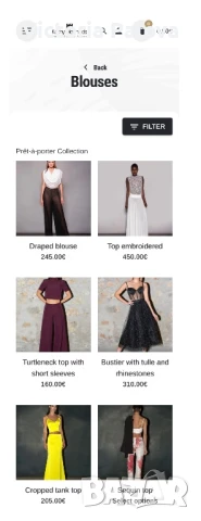 Модна къща KATHY HEYNDELS PRÊT-À-PORTER красива блуза, снимка 15 - Корсети, бюстиета, топове - 51234112