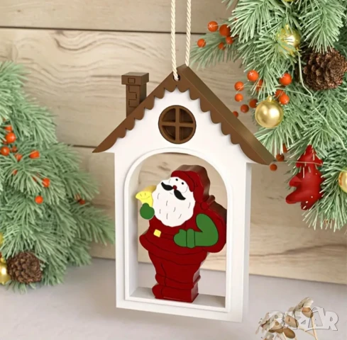 Молд къщичка с дядо Коледа 13,6 см, снимка 4 - Форми - 51290861