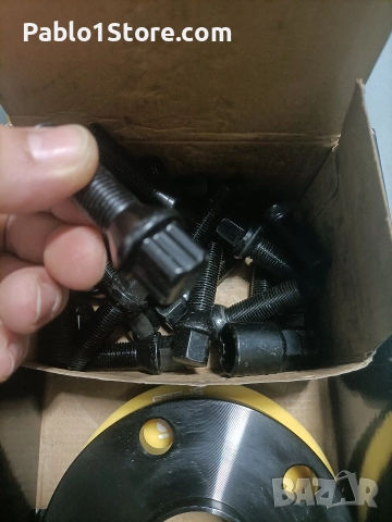 Фланци за джанти комплект от 2 OMP 15MM 5X112 57.1 M14X1.5 CONIC+14X1.5 BALL , снимка 2 - Части - 52683445