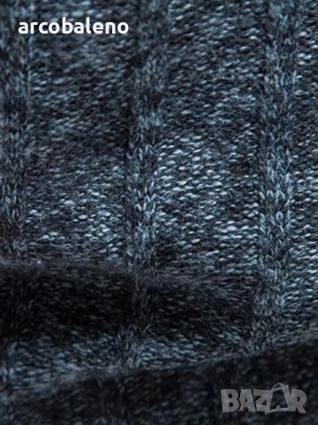 Мъжки ежедневен пуловер с V-образно деколте и цип със стояща яка, 3цвята, снимка 8 - Пуловери - 43148208