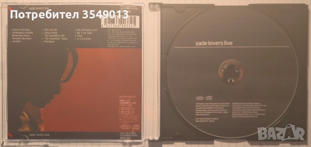 Неофициални cd / цд компакт дискове - нови - SADE, снимка 7 - CD дискове - 53528135
